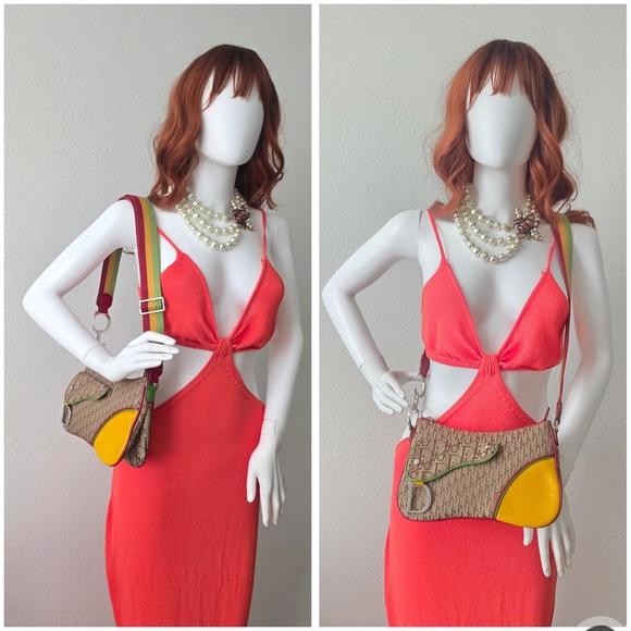 Auth Dior Rasta Trotter Saddle Bag - Picture 3 of 12